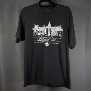 VTG Screen Stars 90s Single Stitch Black T-Shirt Biltmore Estate Asheville NC XL